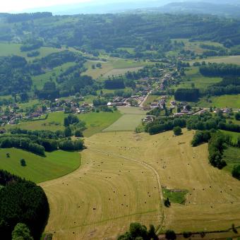 Algoutte et la Praye vus du ciel